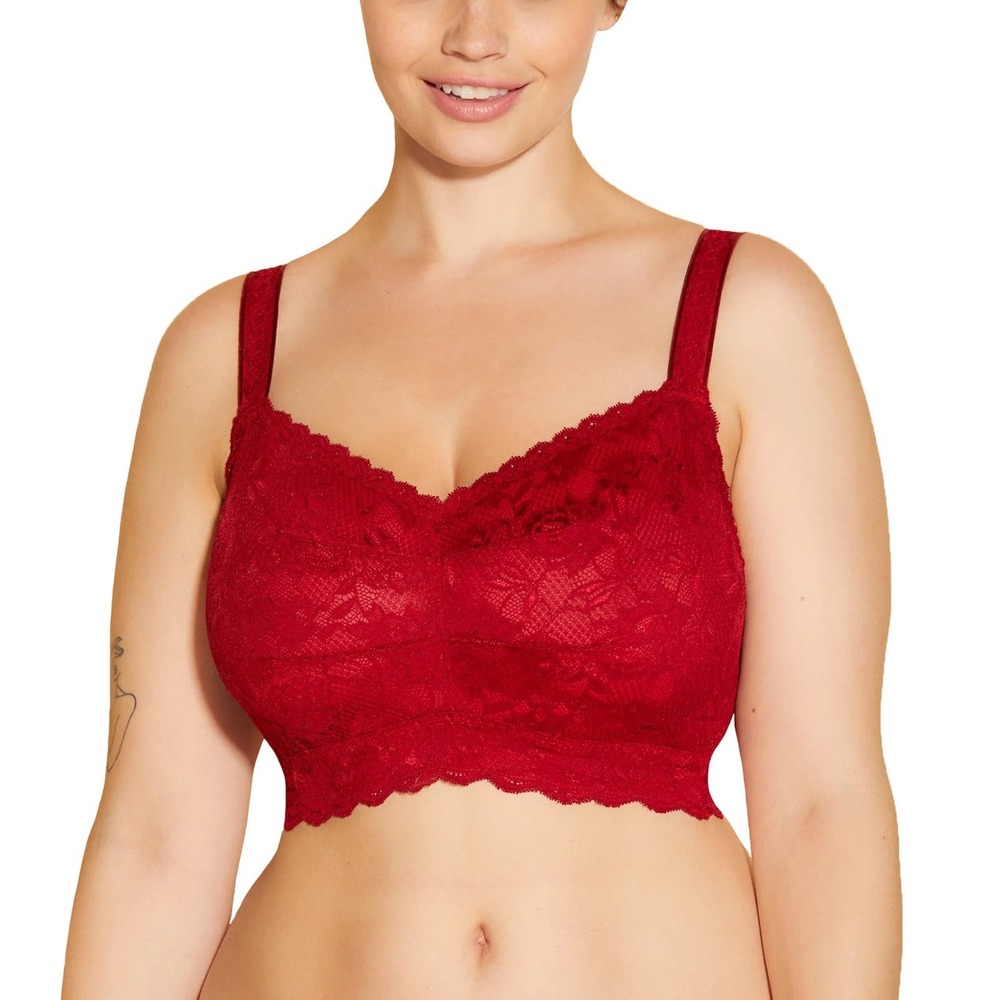 Cosabella Never Say Never Super Curvy Sweetie Lace Bralette Mystic Red XS
